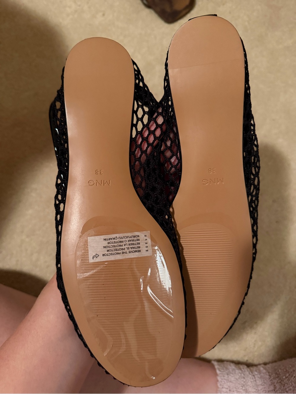 Mango Black Mesh Slip-On Flats - Picture 2 of 2